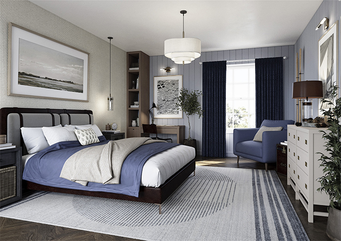 Tiverton, Indigo - Made to Measure Curtains - Image 7